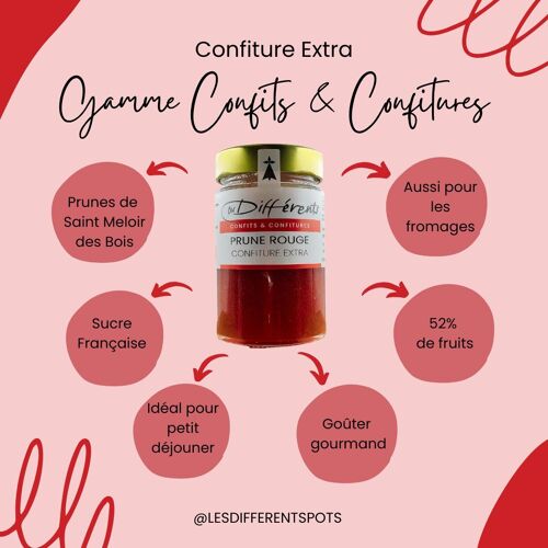 Confiture extra prunes rouges