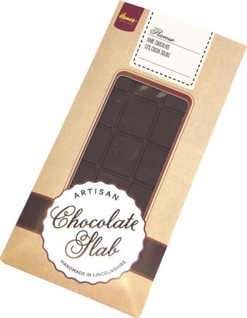 Barre artisanale de chocolat noir 53 % de cacao