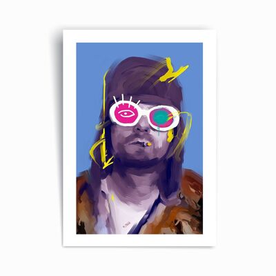 Kurt Cobain - Poster con stampa artistica