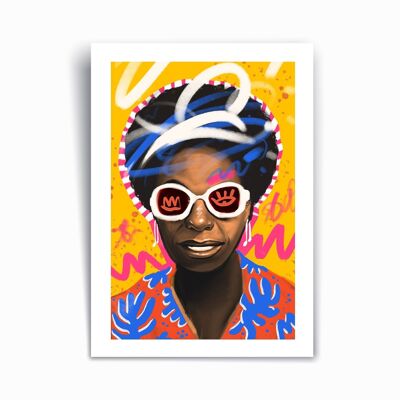 Nina Simone - Poster con stampa artistica