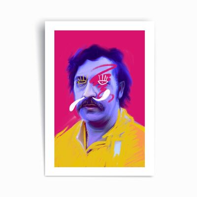 Pablo Escobar - Poster con stampa artistica
