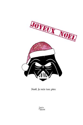 Carte de noël humoristique. Dark Vador 2