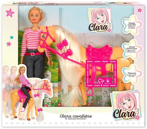 Coffret Clara Horse Club avec Cheval motorisé et sa cavalière - Dès 3 ans - CLARA - 702106