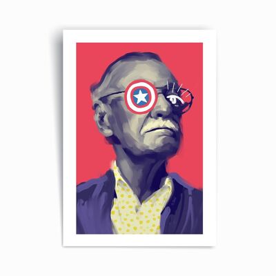 Stan Lee Marvel - Póster impreso de arte