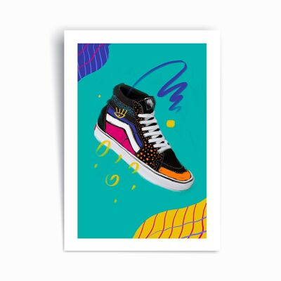Vans off the Wall zapato - Cartel de impresión de arte