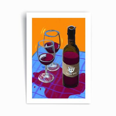 Ups! Winesday - Kunstdruck Poster