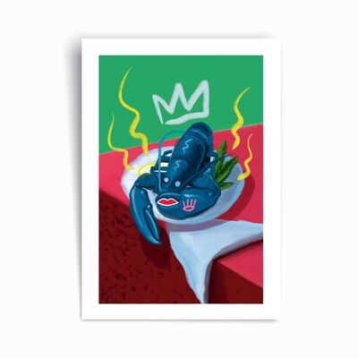 Aragosta blu - Poster con stampa artistica