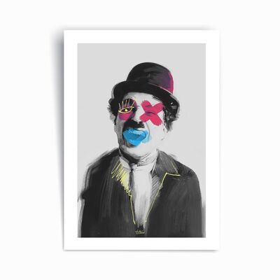 Charlie Chaplin - Póster impreso artístico