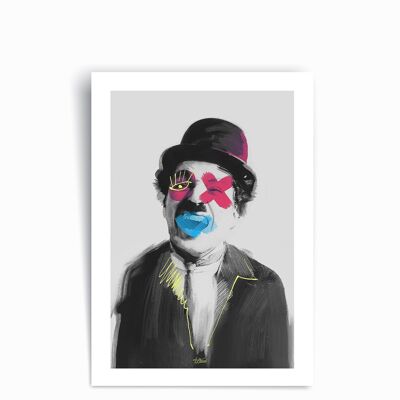 Charlie Chaplin - Póster impreso artístico