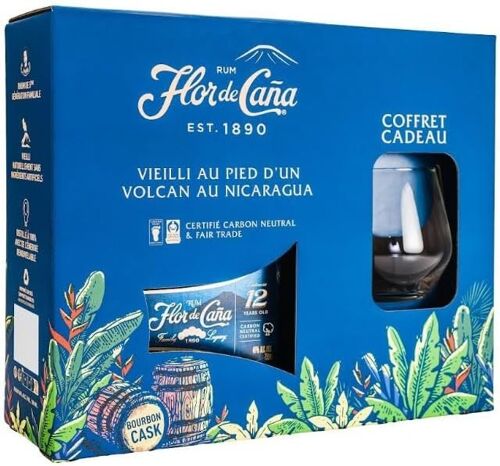 Coffret Flor de Caña 12 ans - Rhum Vieux - Nicaragua - 40% - 70 cl