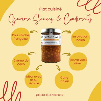 Pois chiches crème coco & curry - plat préparéeparée