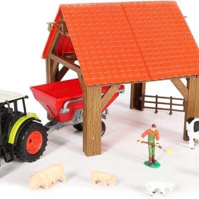 Buy wholesale Complete farm set + Tractor + Silo + Animals - From