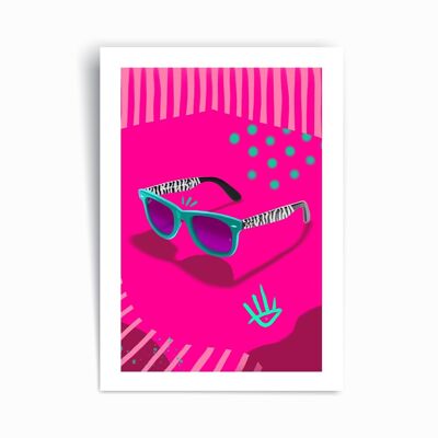 Ray Ban Wayfarers personalizzato - Poster con stampa artistica