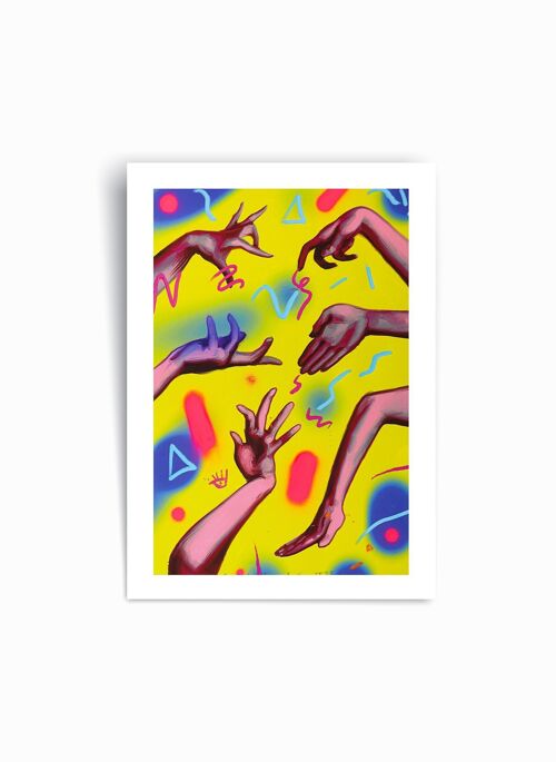 Dancing Hands - Art Print Poster