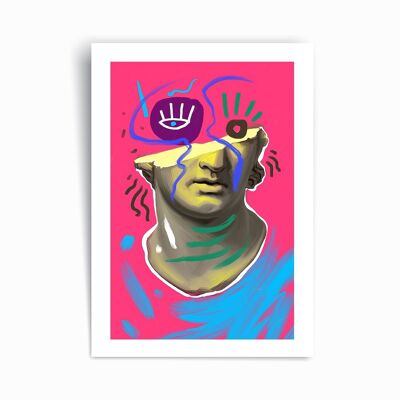 Portrait fragmenté - Affiche imprimée d’art