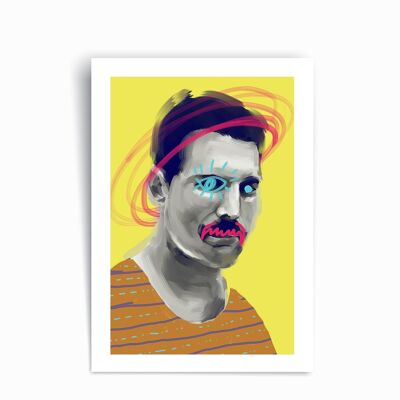 Freddie Mercury - Poster con stampa artistica