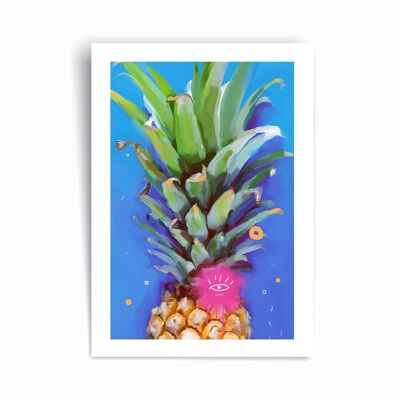 Funky Ananas - Kunstdruck Poster