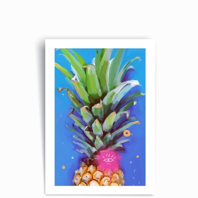 Ananas funky - Poster con stampa artistica