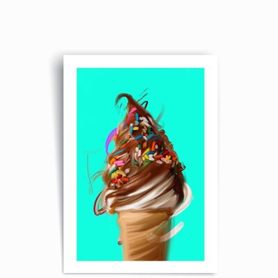 Urla per il gelato! - Poster con stampa artistica