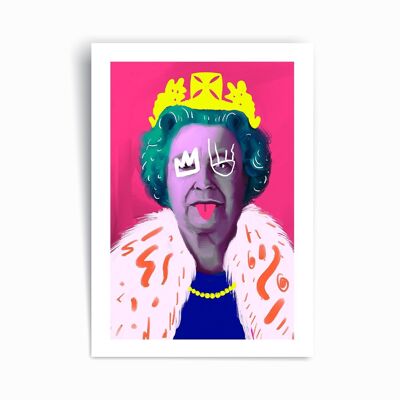 Regina Elisabetta II - Poster con stampa artistica