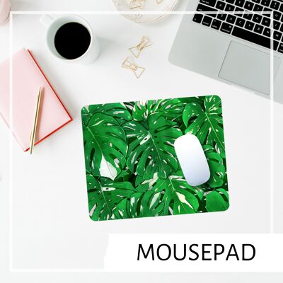 Tappetino per mouse - Monstera Variegata - Accessorio da scrivania per amanti delle piante