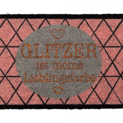 Fußmatte Glitzer, Glitzer ist meine Lieblingsfarbe, rosa