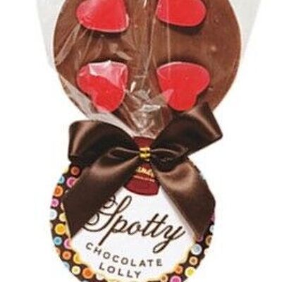 Milk Chocolate Lollipops With Jelly Hearts.