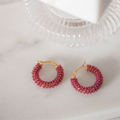 Claire Mini burgundy earrings