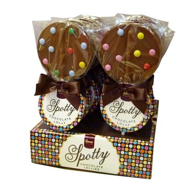 Milk Chocolate Lollipops With Mini Candy Beans.