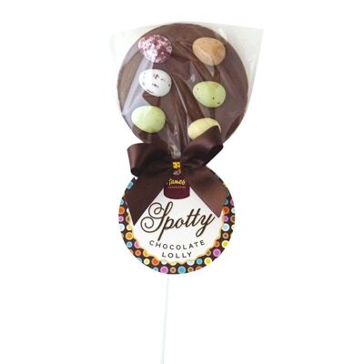 Milk Chocolate Lollipops With Speckled Eggs.