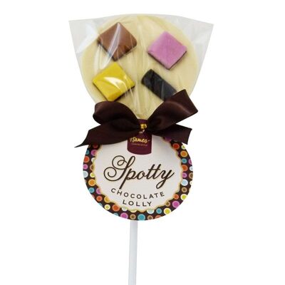 White Chocolate Lollipops With Liquorice Allsorts.