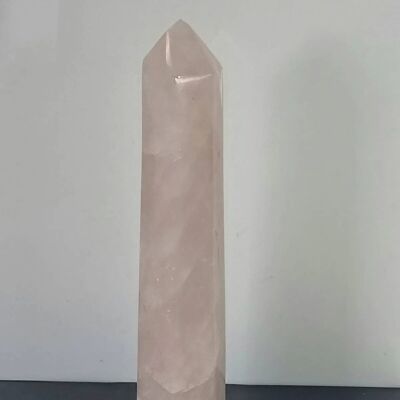 Grand prisme en cristal de quartz rose - 3 prismes roses