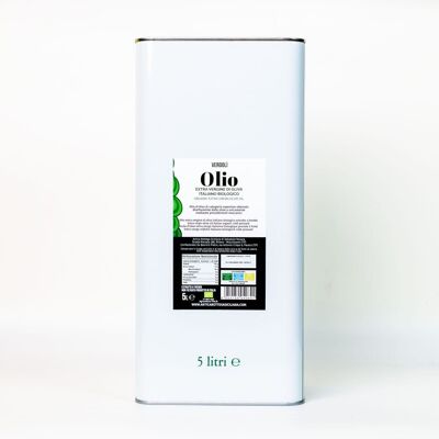 Olio Extra Vergine d'oliva italiano Biologico Verdolì - 5L