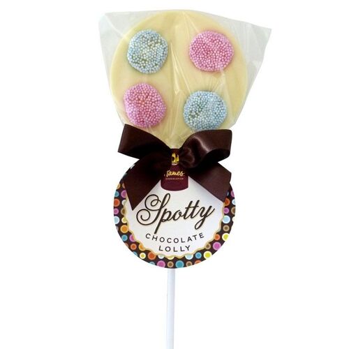 White Chocolate Lollipops With Spogs.