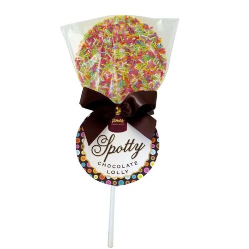 White Chocolate Lollipops With Sprinkles