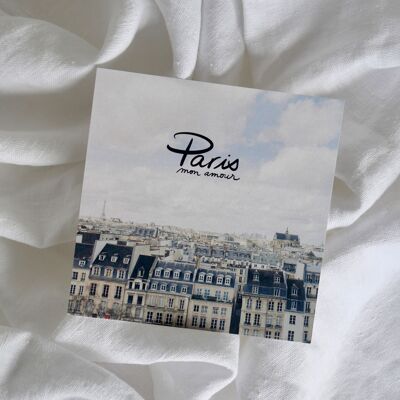 Roofs of Paris postcard
