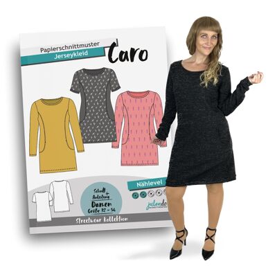 Sewing pattern jersey dress Caro | Gr. 32-54 | Paper sewing pattern for women with sewing instructions