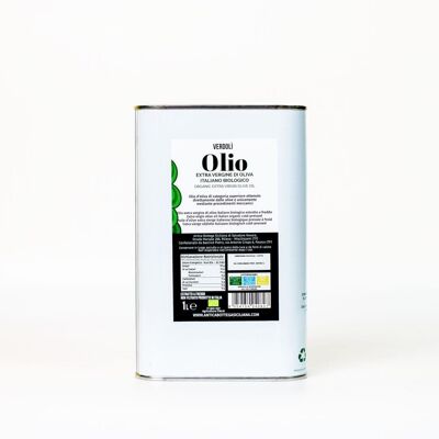 Huile d'olive extra vierge italienne biologique Verdolì - 1 litre - 2023