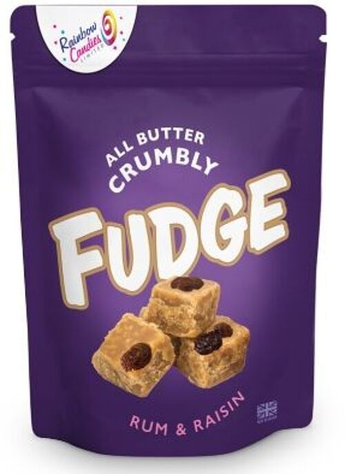 All Butter Rum & Raisin Crumbly Fudge Pouch.