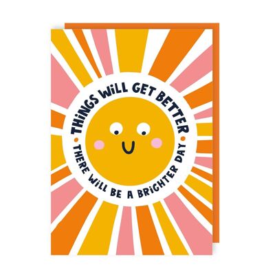 There Will Be A Brighter Day Thinking of You Card Pack of 6