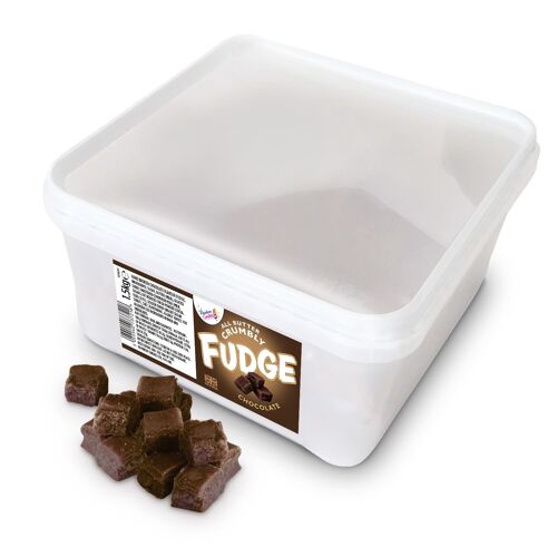 All Butter, Chocolate Crumbly Fudge Tub 1.5Kg