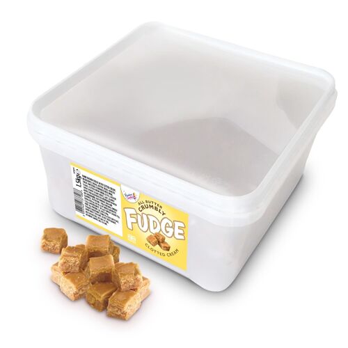 All Butter, Clotted Cream Crumbly Fudge Tub 1.5Kg