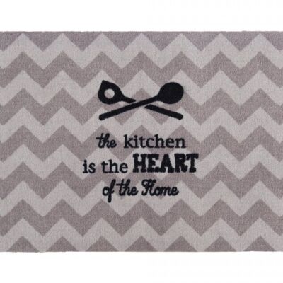 Washables Kitchen, The Kitchen is the heart of the home, 50x75cm, dk.grau/grau,