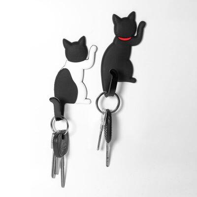 MAGNETS HOOKS CATS - key hanger - tea towel hanger