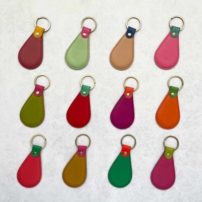 Recycled Leather Fob Keyring