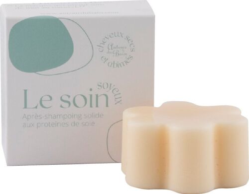 Le Soin SOYEUX - Apres-Shampoing solide aux protéines de soie