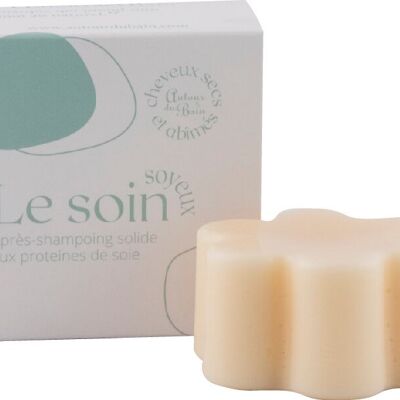 Le Soin SOYEUX - Apres-Shampoing solide aux protéines de soie
