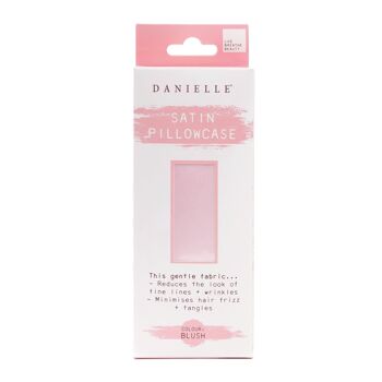 Taie d'oreiller en satin rose poudré 2