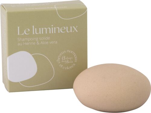 Le LUMINEUX - Shampoing Solide Henne Neutre et Aloe Vera - Cheveux Normaux et Colorés