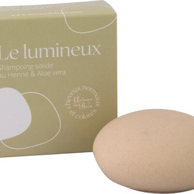 Le LUMINEUX – Festes Shampoo mit neutralem Henna und Aloe Vera – normales und gefärbtes Haar